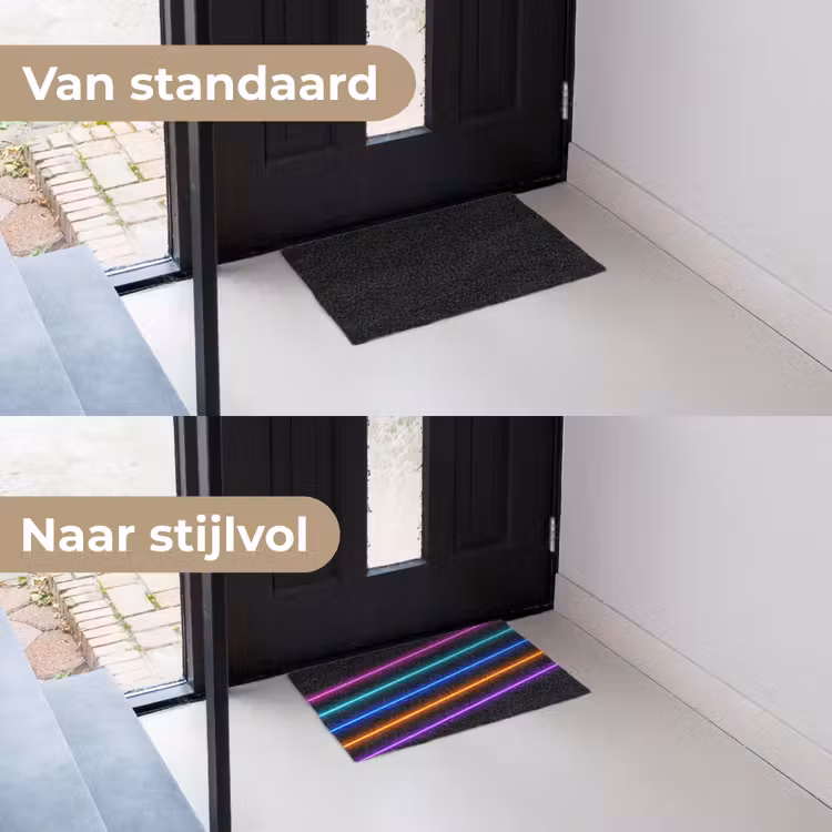 Esthetiek - Retro - Neon Deurmat klein -voor-na_NL