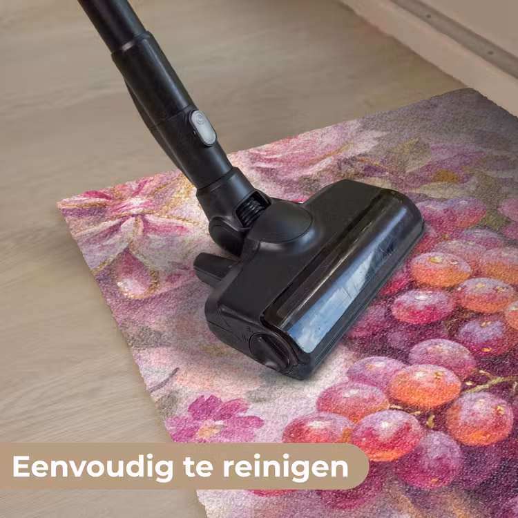 Eten - Bloemen - Stilleven - Roze - Goud Deurmat klein -reinigen_NL