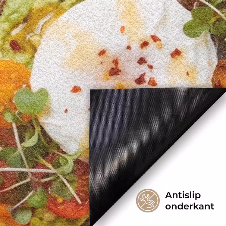 Eten - Brood - Ontbijt - Modern - Kleurrijk Deurmat klein -antislip_NL