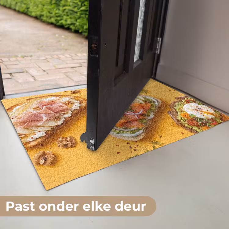 Eten - Brood - Ontbijt - Modern - Kleurrijk Deurmat klein -USP_NL