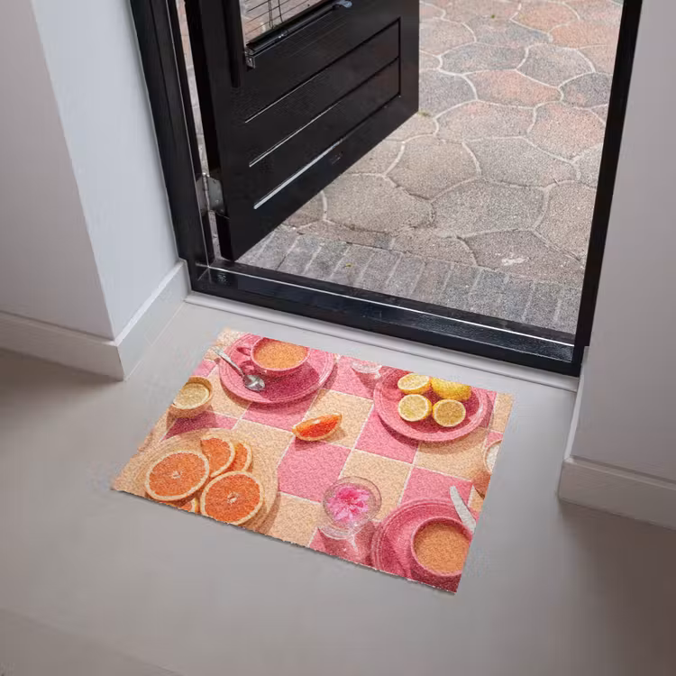 Eten - Citrusvruchten - Stillevens - Roze - Oranje Deurmat klein -sfeer5