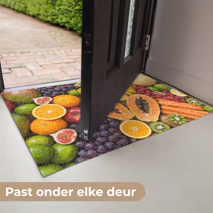 Eten - Fruit - Groenten - Vers - Kleurrijk Deurmat klein -USP_NL