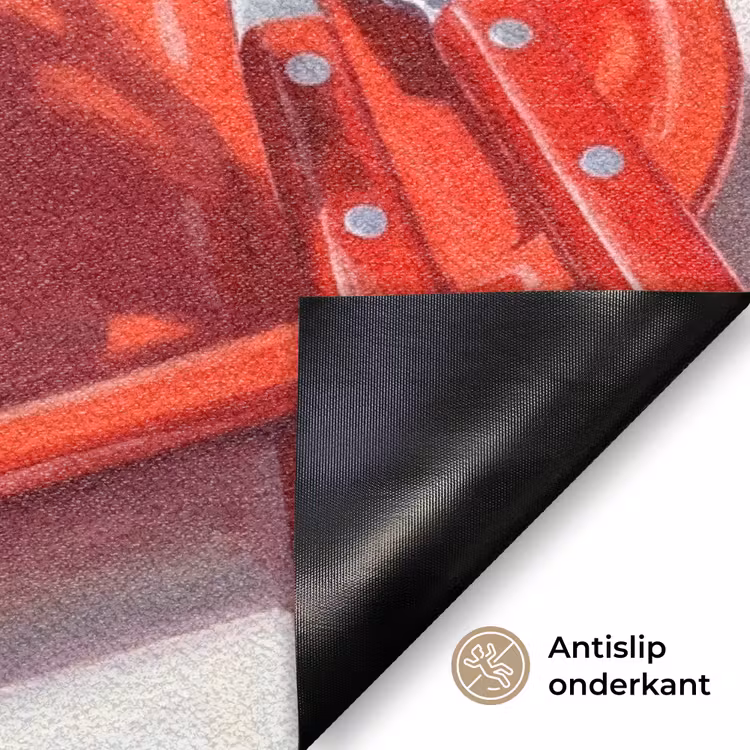 Eten - Hotdog - Fastfood - Modern - Rood Deurmat klein -antislip_NL
