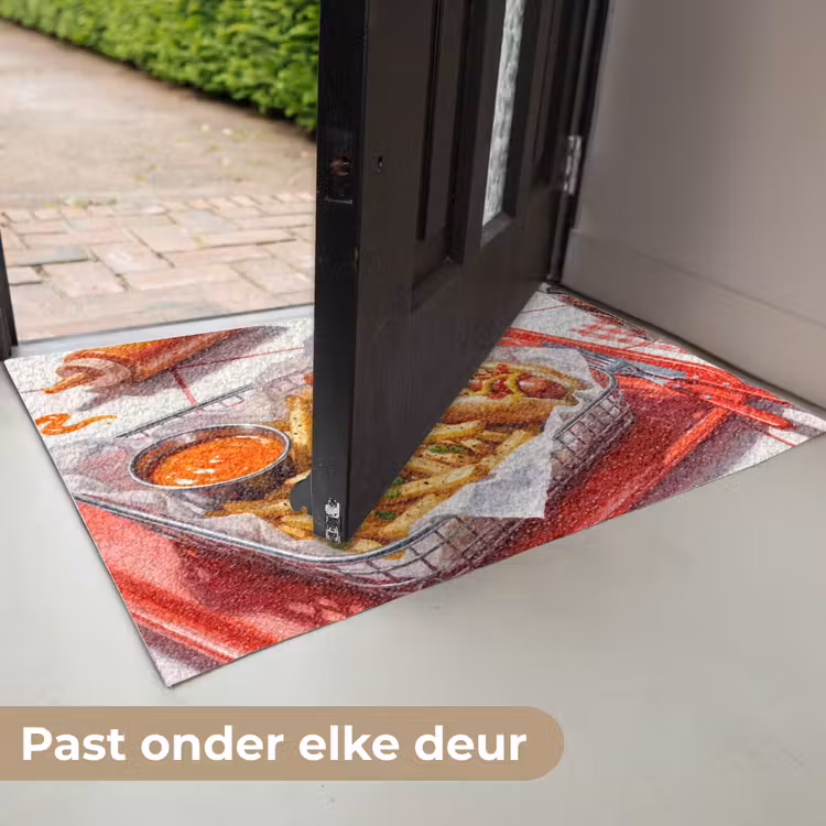 Eten - Hotdog - Fastfood - Modern - Rood Deurmat klein -USP_NL