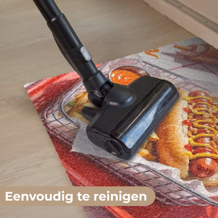 Eten - Hotdog - Fastfood - Modern - Rood Deurmat klein -reinigen_NL