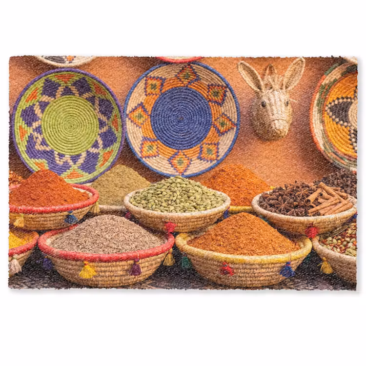 Deurmat - Eten - Kleurrijk - Cultuur - Eten - Kleurrijk - Cultuur Deurmat klein