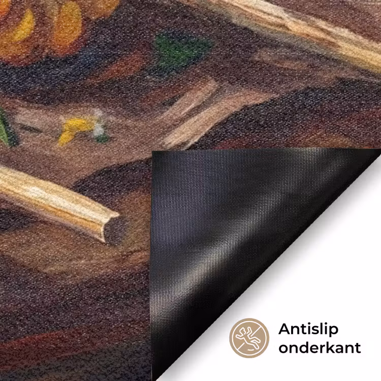 Eten - Maïs - Saus - Geschilderd - Geel Deurmat klein -antislip_NL