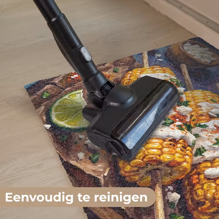Eten - Maïs - Saus - Geschilderd - Geel Deurmat klein -reinigen_NL