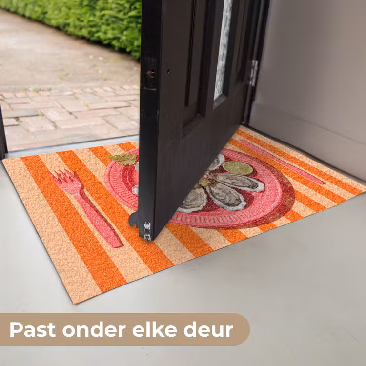 Eten - Oester - Zeevruchten - Oranje - Modern Deurmat klein -USP_NL