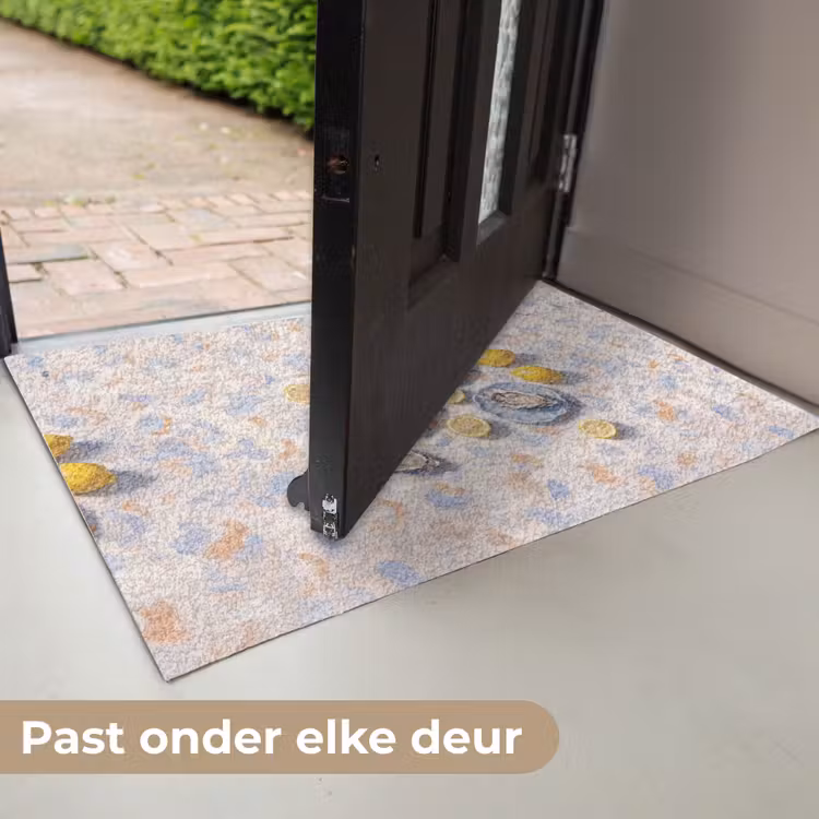 Eten - Oesters - Citroenen - Modern - Geel Deurmat klein -USP_NL