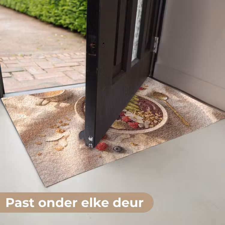 Eten - Ontbijtkom - Fruit - Gezond - Kleurrijk Deurmat klein -USP_NL