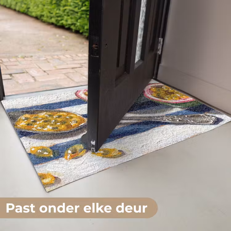 Eten - Passievrucht - Tropisch - Modern - Kleurrijk Deurmat klein -USP_NL