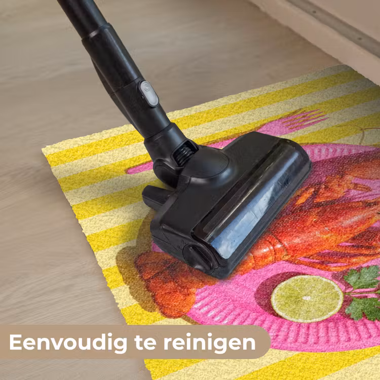 Eten - Roze - Geel - Modern - Culinaire Deurmat klein -reinigen_NL