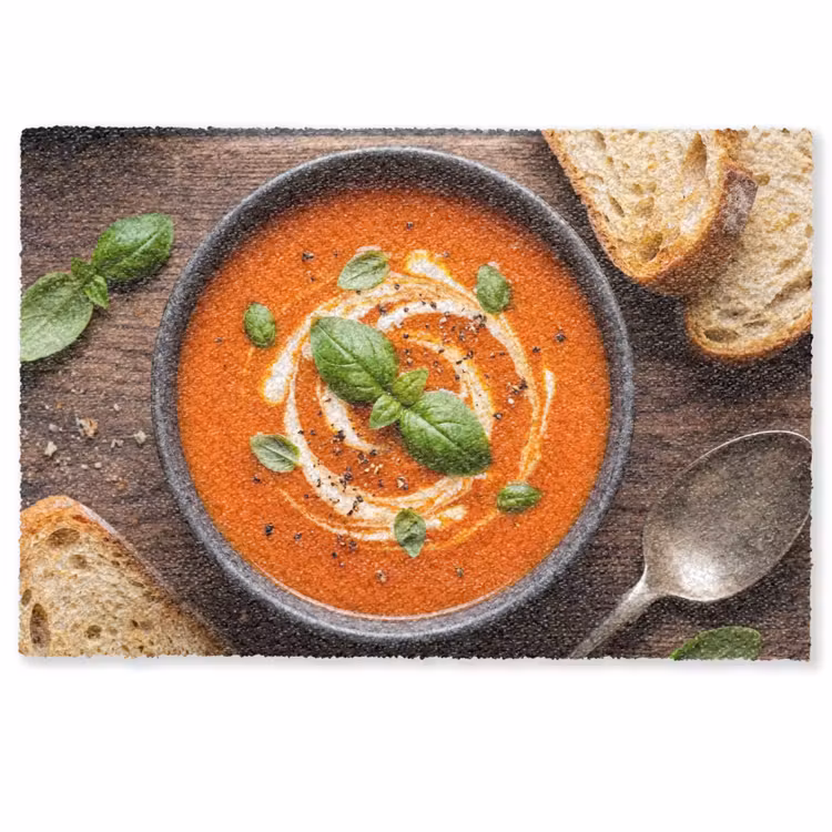 Eten - Soep - Basilicum - Rustiek - Rood Deurmat klein -zkaufland3d
