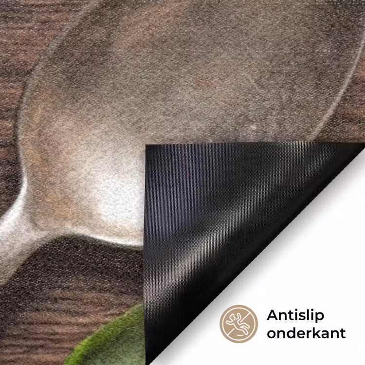 Eten - Soep - Basilicum - Rustiek - Rood Deurmat klein -antislip_NL