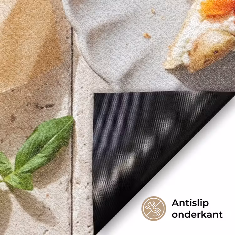 Eten - Tomaten - Basilicum - Maaltijd - Vers Deurmat klein -antislip_NL