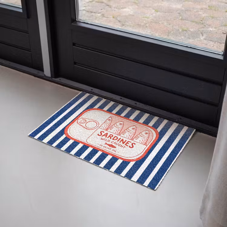 Eten - Vis - Blik - Illustratie - Rood Deurmat klein -sfeer2