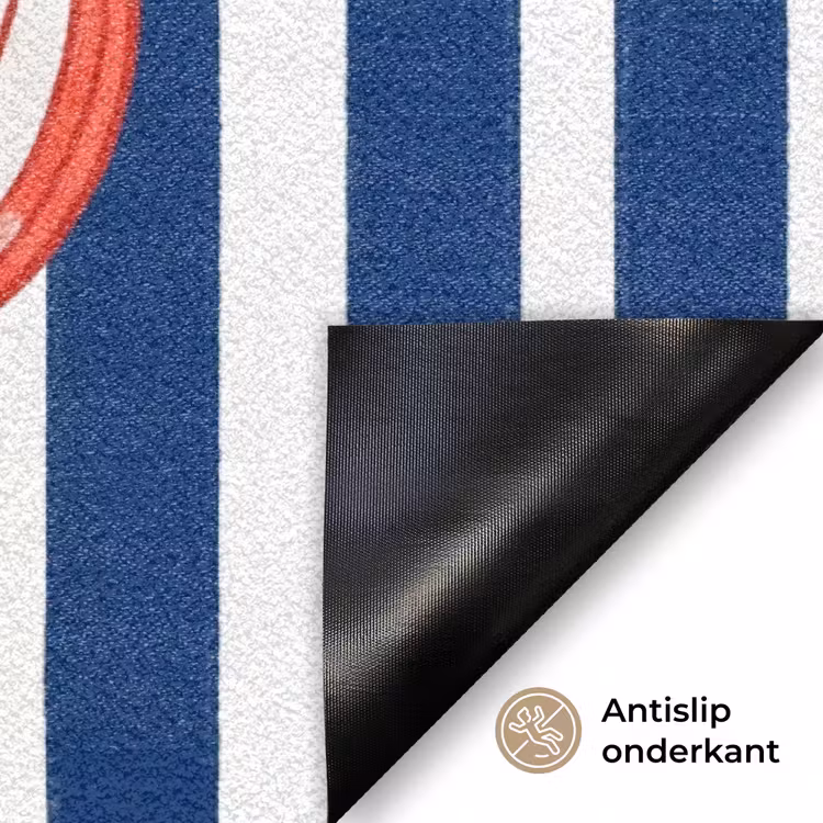 Eten - Vis - Blik - Illustratie - Rood Deurmat klein -antislip_NL