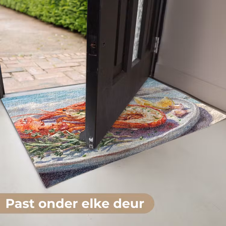 Eten - Zee - Kust - Modern - Blauw Deurmat klein -USP_NL