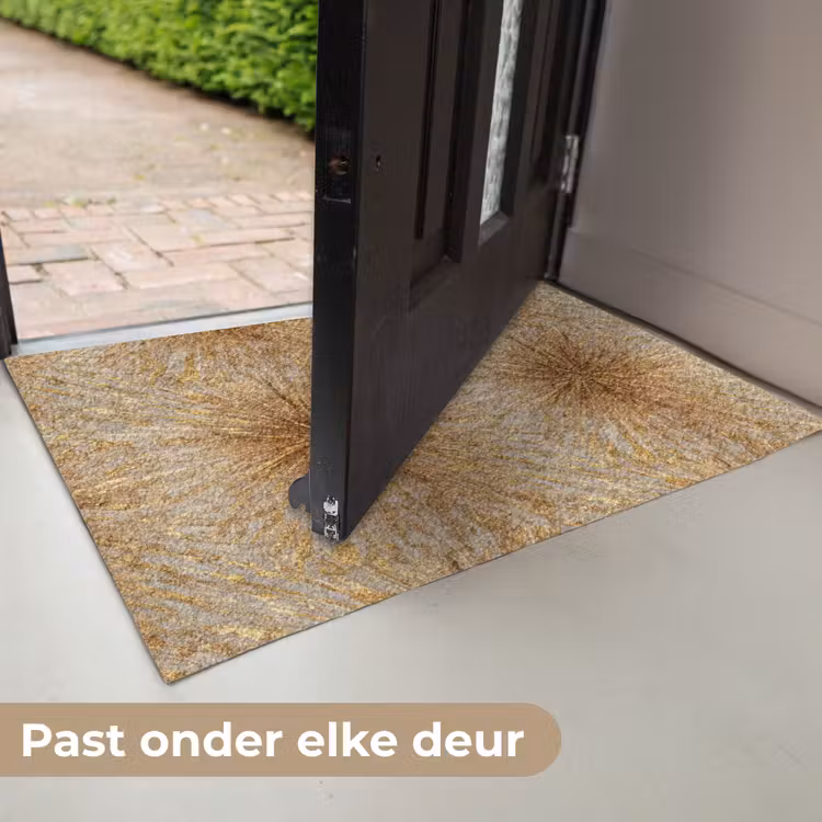 Explosie - Abstract - Goud - Wit Deurmat klein 898 -USP_NL