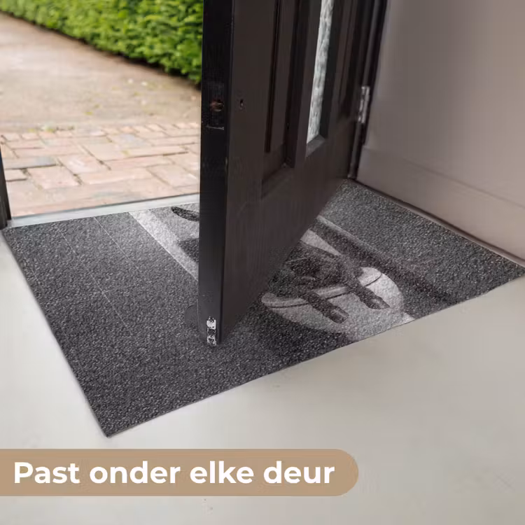 Ezel - Telefoon - Toilet - Zwart - Wit Deurmat klein -USP_NL
