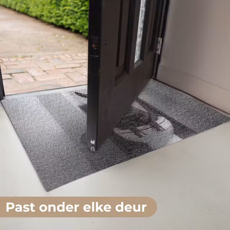 Ezel - Telefoon - Toilet - Zwart - Wit Deurmat klein -USP_NL