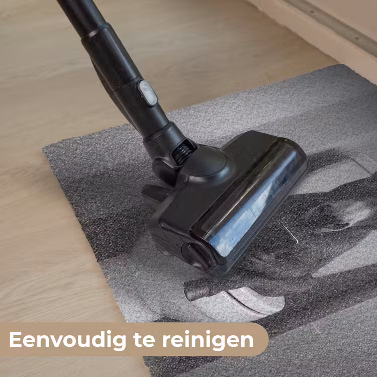Ezel - Telefoon - Toilet - Zwart - Wit Deurmat klein -reinigen_NL