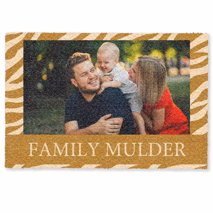 Familie - In - Patroon -  Dierenprint - Foto Deurmat klein -zkaufland3d