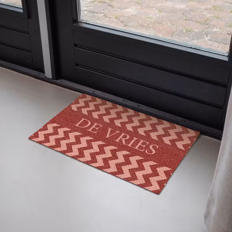 Familie - In - Patroon - Terracotta Deurmat klein -sfeer2