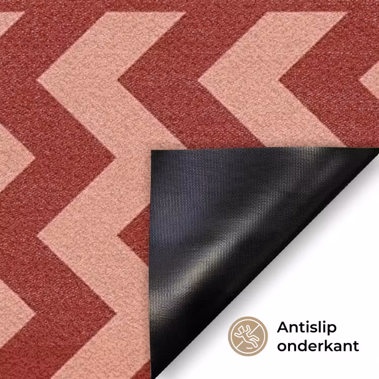 Familie - In - Patroon - Terracotta Deurmat klein -antislip_NL