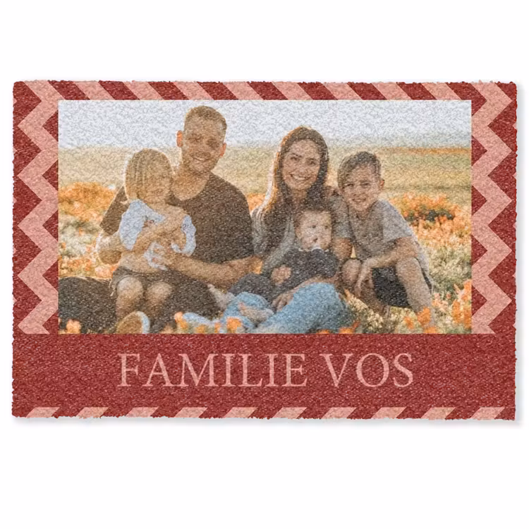 Familie - In - Patroon - Terracotta - Foto Deurmat klein -zkaufland3d
