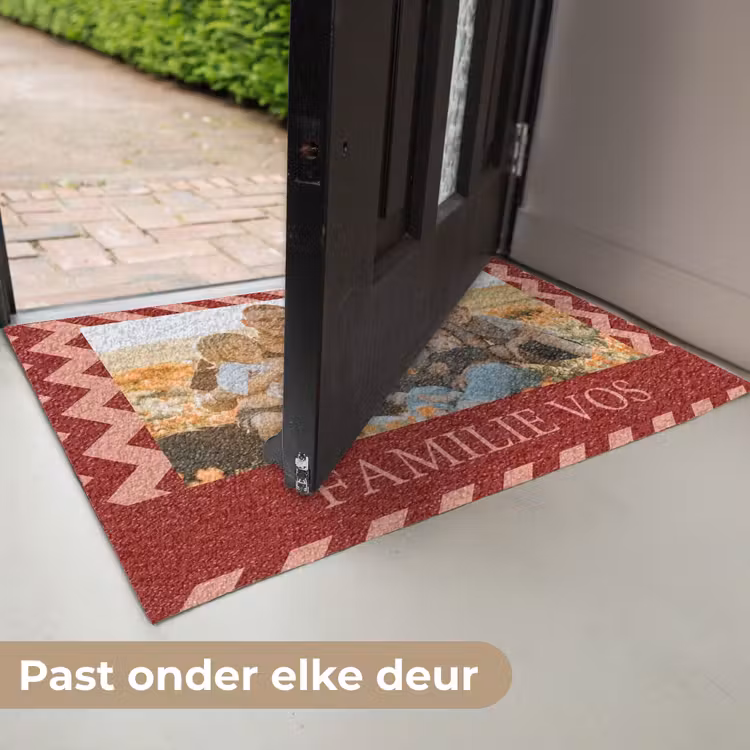 Familie - In - Patroon - Terracotta - Foto Deurmat klein -USP_NL