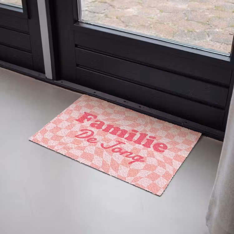 Familie - Roze Deurmat klein -sfeer2