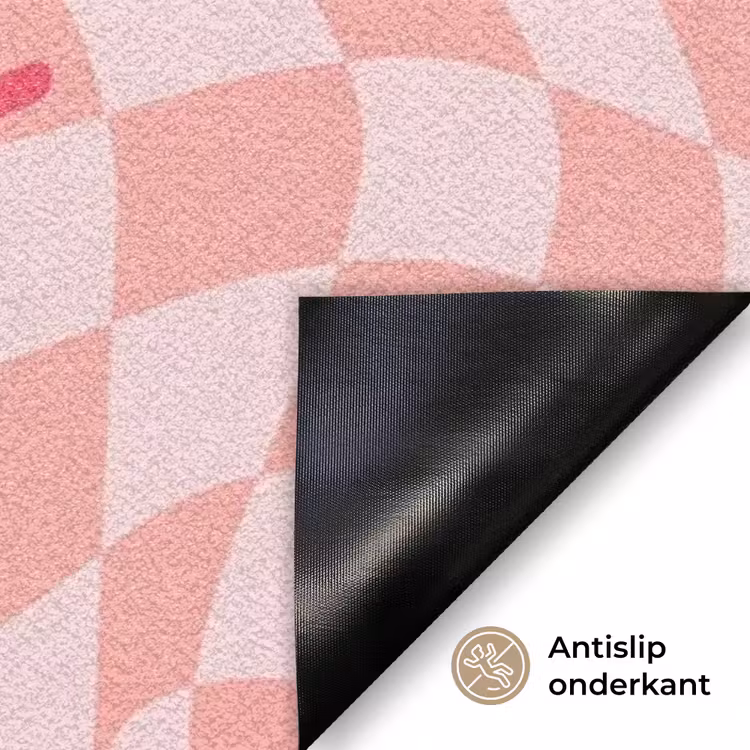 Familie - Roze Deurmat klein -antislip_NL