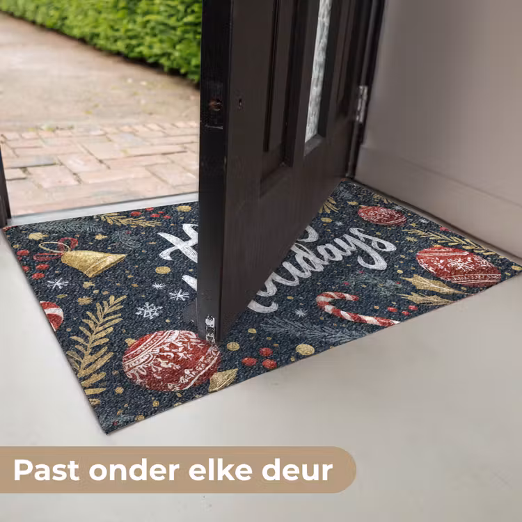 Feestelijk - Kerstgroet - Kleurrijk Deurmat klein -USP_NL