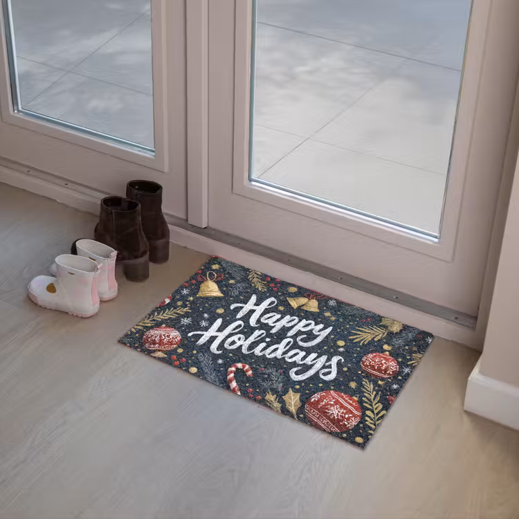 Feestelijk - Kerstgroet - Kleurrijk Deurmat klein -sfeer3