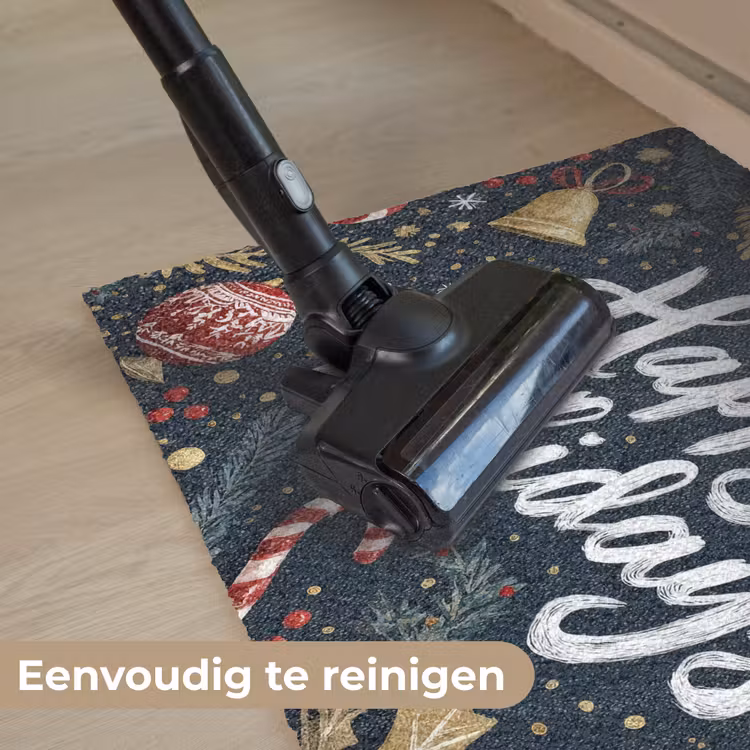 Feestelijk - Kerstgroet - Kleurrijk Deurmat klein -reinigen_NL