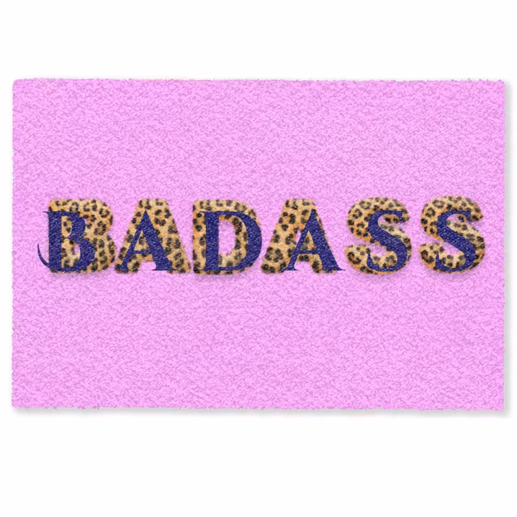 Felroze - Badass - Panterprint - Schaduw Deurmat klein -zkaufland3d