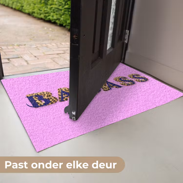 Felroze - Badass - Panterprint - Schaduw Deurmat klein -USP_NL