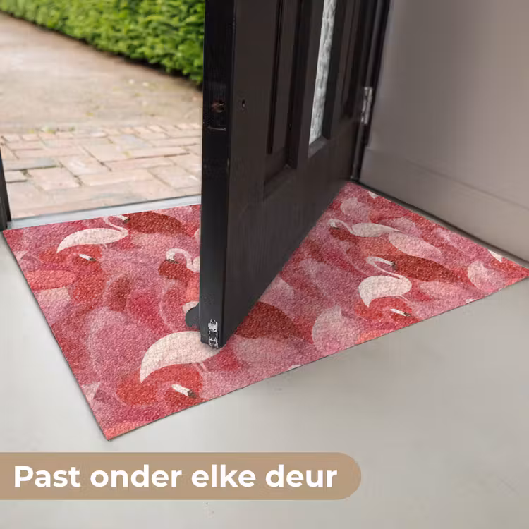 Flamingo - Botanisch - Elegant - Roze - Rood Deurmat klein 898 -USP_NL