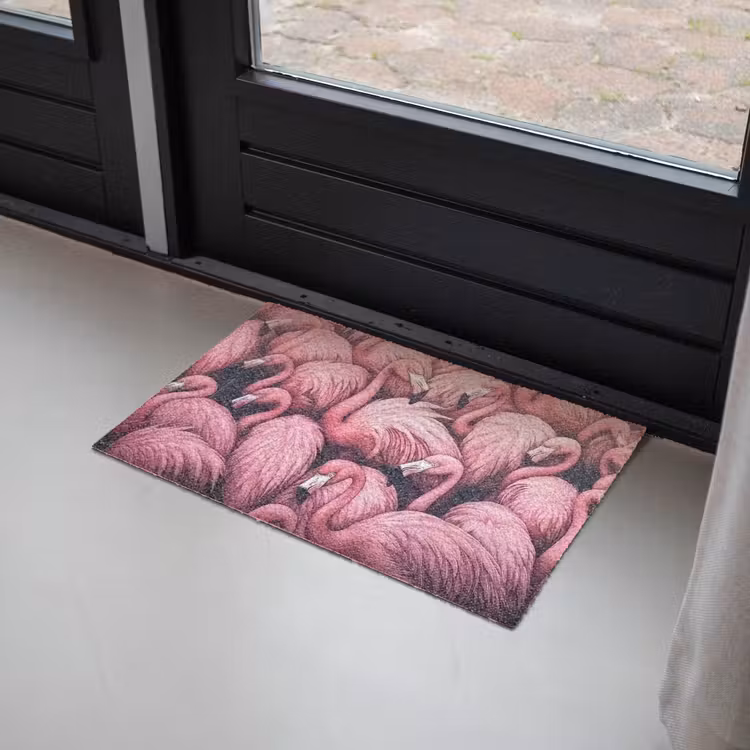 Flamingo - Roze - Dieren Deurmat klein -sfeer2