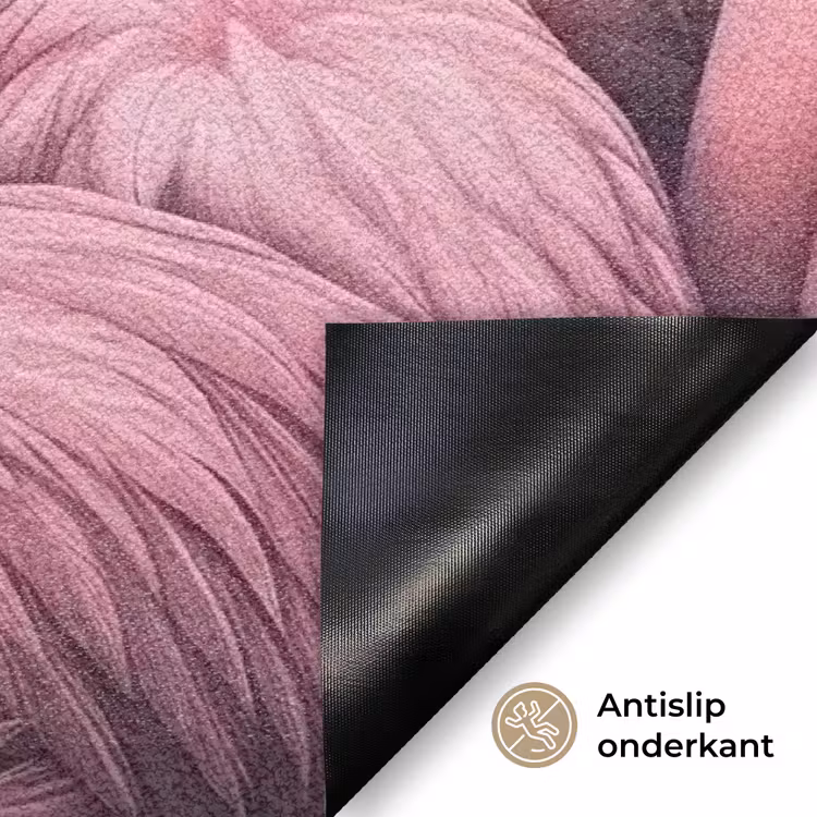 Flamingo - Roze - Dieren Deurmat klein -antislip_NL