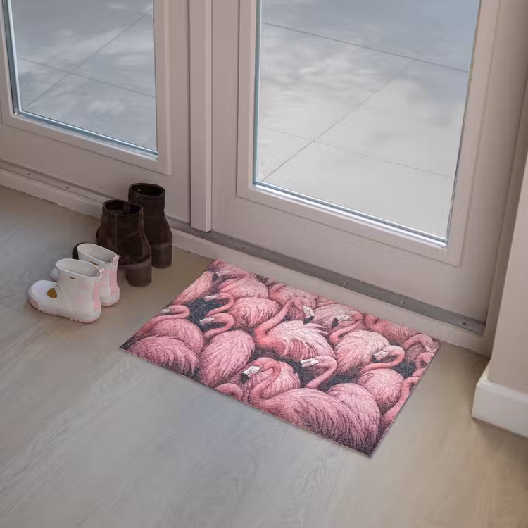 Flamingo - Roze - Dieren Deurmat klein -sfeer3