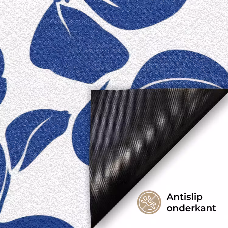 Floraal - Modern - Blauw Deurmat klein 898 -antislip_NL