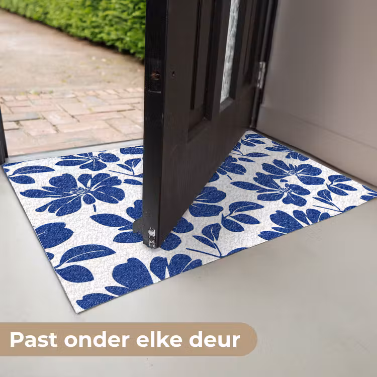 Floraal - Modern - Blauw Deurmat klein 898 -USP_NL