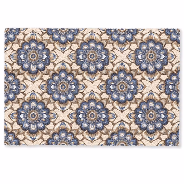 Floraal - Ornament - Blauw Deurmat klein 898 -zkaufland3d