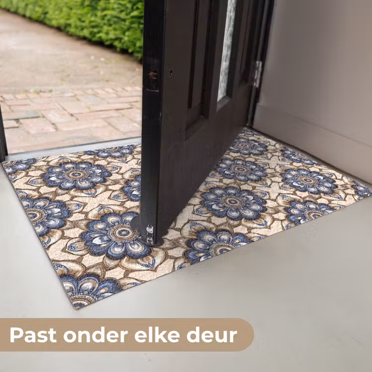 Floraal - Ornament - Blauw Deurmat klein 898 -USP_NL