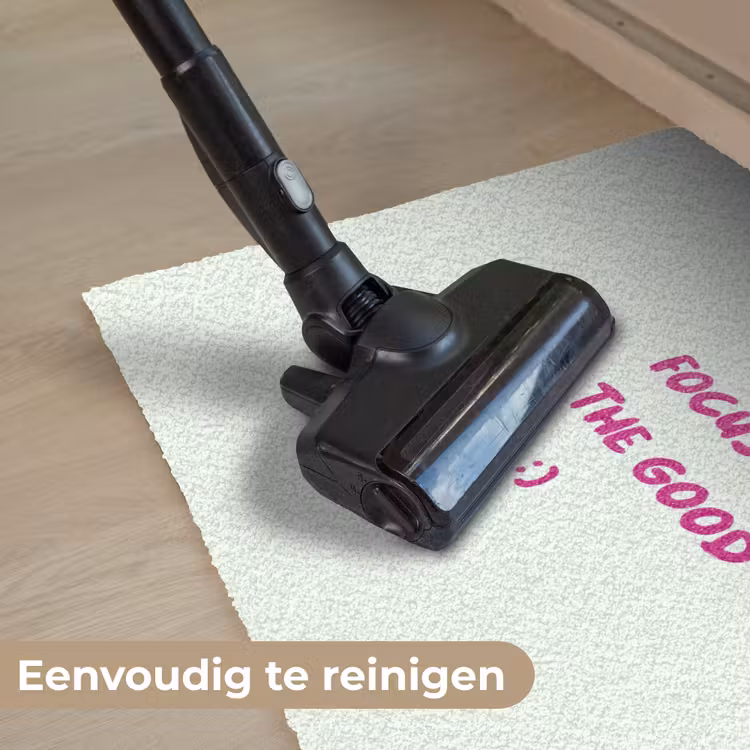 Focus - Beige - Roze - Smiley Deurmat klein -reinigen_NL