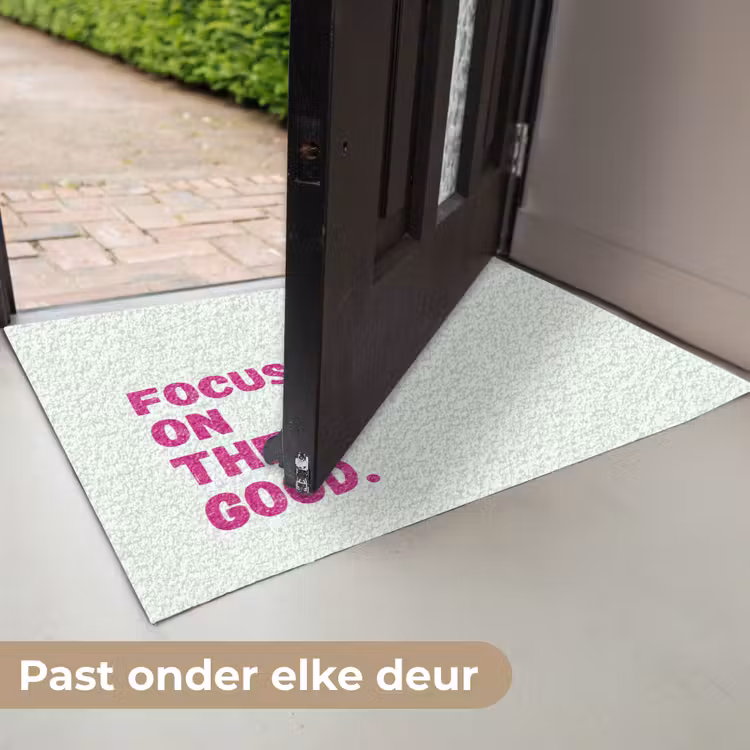 Focus on the good - Beige - Roze Deurmat klein -USP_NL