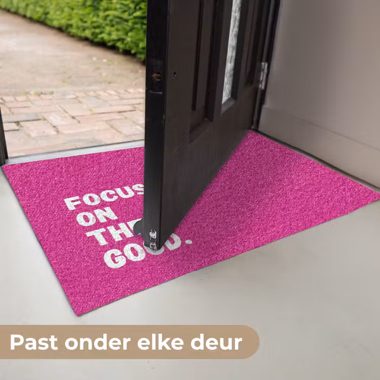 Focus on the good - Roze - Simple Deurmat klein -USP_NL